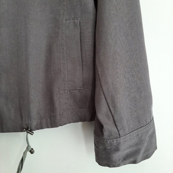 ERIC ALEXANDRE Lyocel Tencel Button Down Front Jacket Gray Sz 12 Flawed - Picture 5 of 13